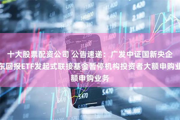 十大股票配资公司 公告速递：广发中证国新央企股东回报ETF发起式联接基金暂停机构投资者大额申购业务